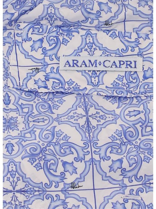 Men's costume with majolica Aram Capri | ACBXM0224AZZURRO
